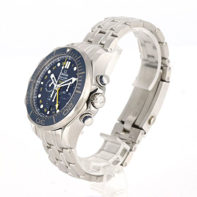 歐米茄海馬系列300公尺潛水錶GMT計時碼錶 212.30.44.52.03.001 不鏽鋼自動腕錶-1