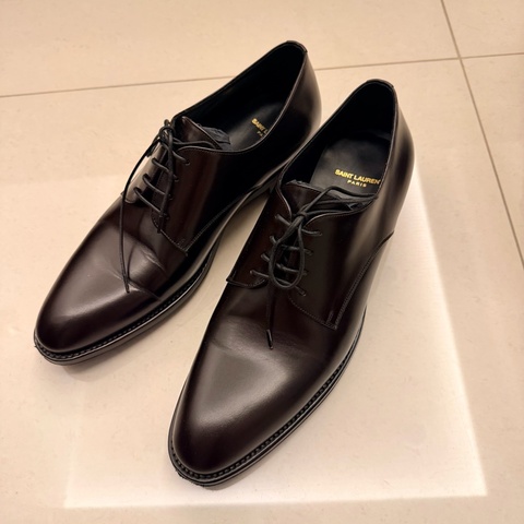 YSL Saint Laurent 男士小牛皮皮鞋