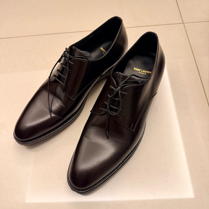YSL Saint Laurent 男士小牛皮皮鞋-0