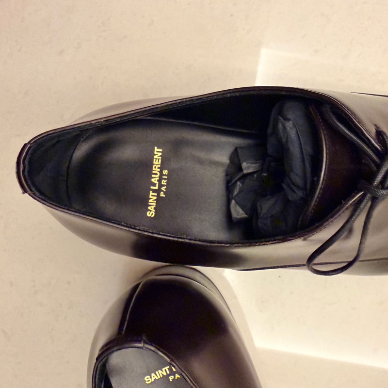 YSL Saint Laurent 男士小牛皮皮鞋-2