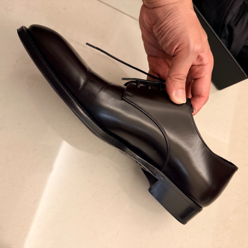 YSL Saint Laurent 男士小牛皮皮鞋-4