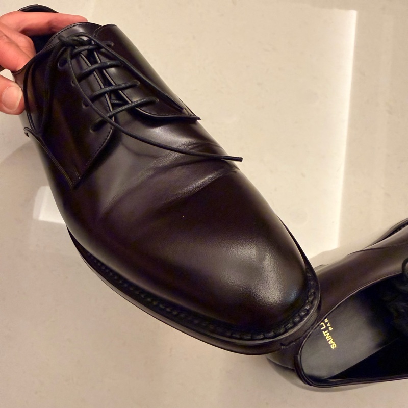 YSL Saint Laurent 男士小牛皮皮鞋-6