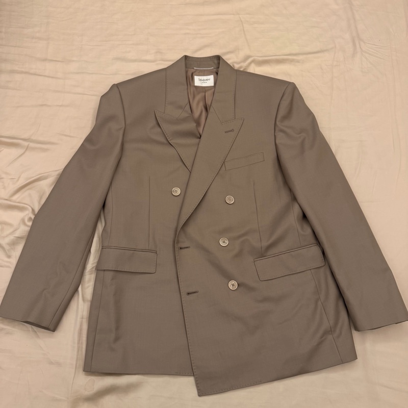 YSL Saint Laurent 山羊絨西裝外套-6