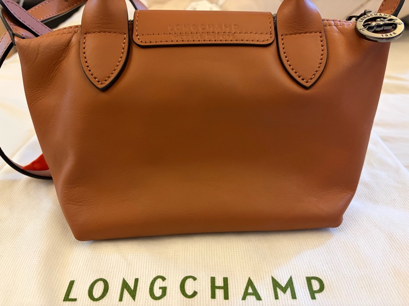 Longchamp LE PLIAGE XTRA 手提包 XS 腰果色 - 皮革+long champ 絲巾-5