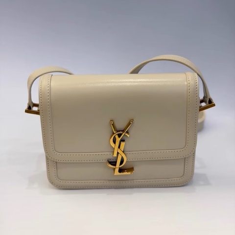 YSL 白金光面牛皮豆腐包小號 Solferino