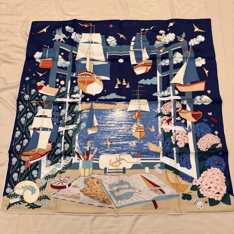 Hermes 90*90方巾-0