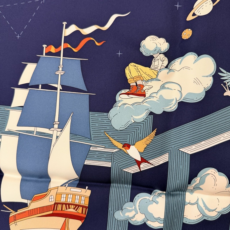 Hermes 90*90方巾-3