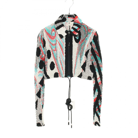 愛馬仕斜紋真絲拉鍊外套，黑色多色，二手女款