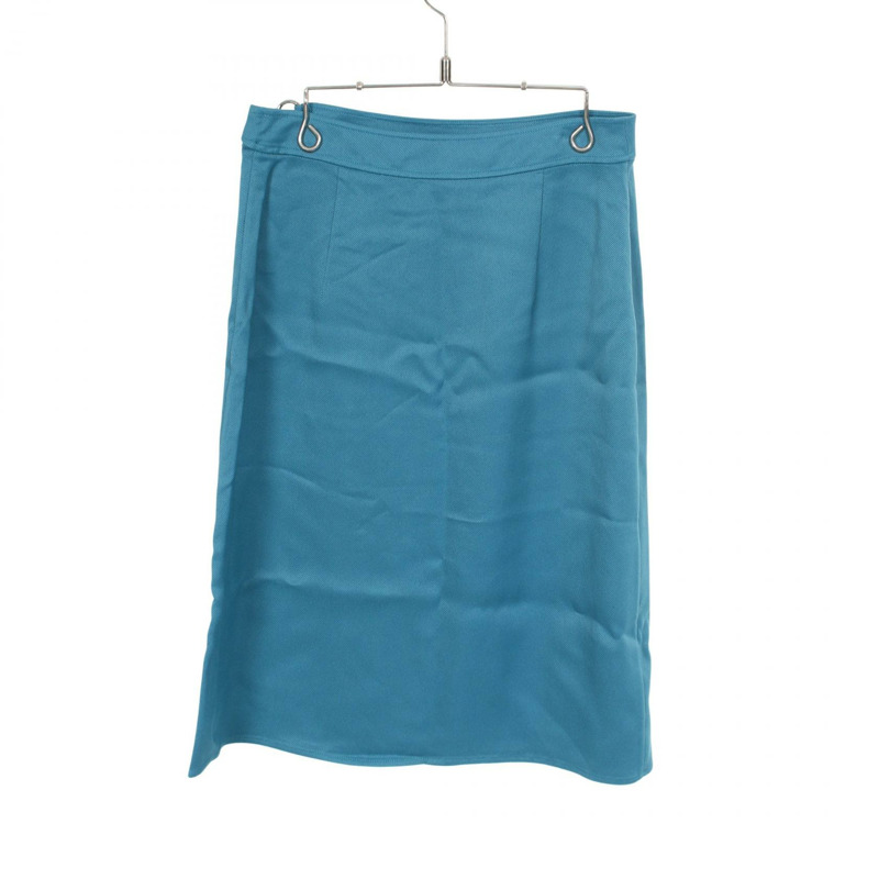 愛馬仕 (HERMES) Serie 紐帶半身真絲人造絲綠色 #34 二手女裝-1