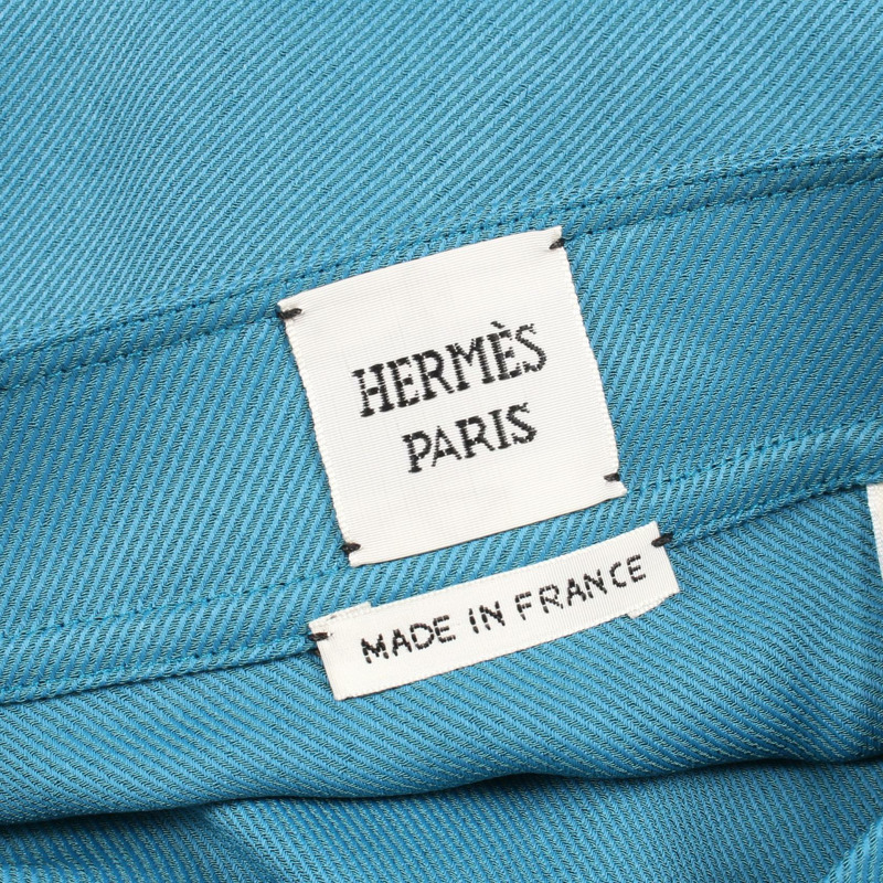 愛馬仕 (HERMES) Serie 紐帶半身真絲人造絲綠色 #34 二手女裝-2