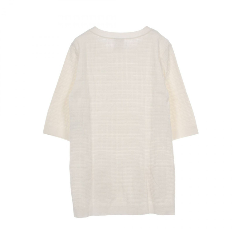 香奈兒 (CHANEL) CC Logo 扣款迷你洋裝 P47573K06030 純棉 白色 #36 二手女裝-1