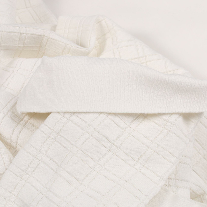 香奈兒 (CHANEL) CC Logo 扣款迷你洋裝 P47573K06030 純棉 白色 #36 二手女裝-8