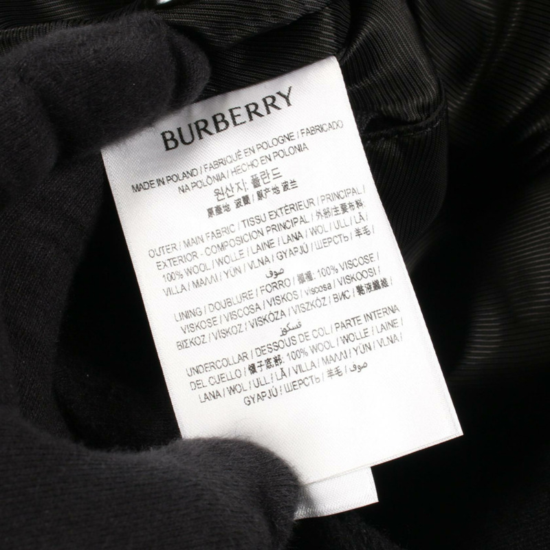 博柏利 (BURBERRY) 其他黑色羊毛男士二手外套-4