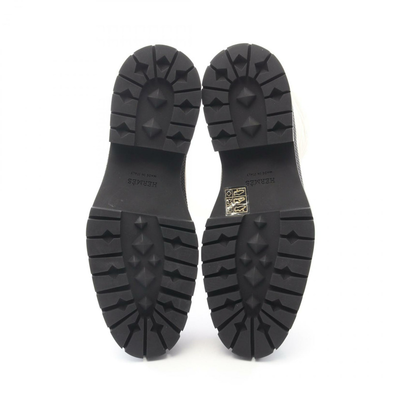 愛馬仕 Fuji 女款白色真皮靴,二手,尺寸 37-3