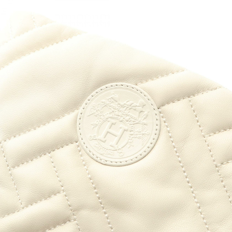 愛馬仕 Fuji 女款白色真皮靴,二手,尺寸 37-8