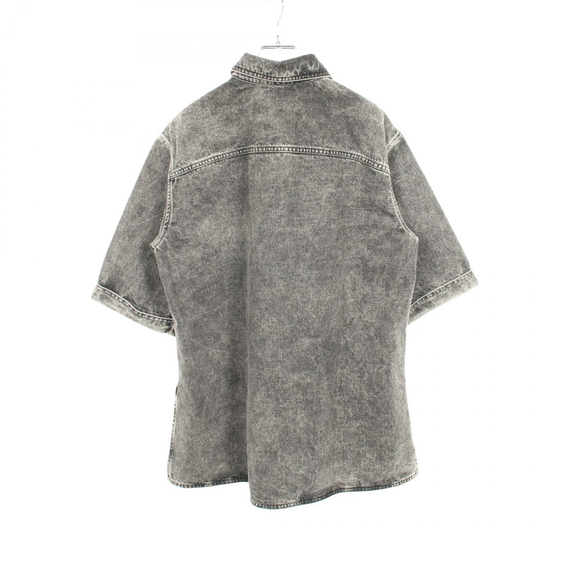 FENDI 牛仔外套 #40 短袖襯衫 FLF725 棉質灰色 二手 女款-1