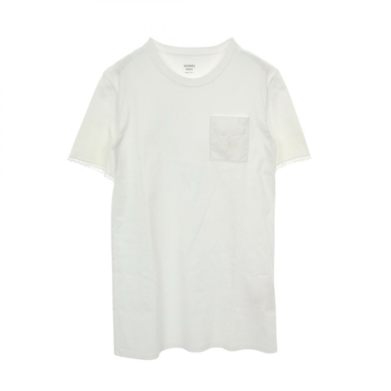 愛馬仕 Palefroi 白色棉質連身裙，二手女款，36 碼-0