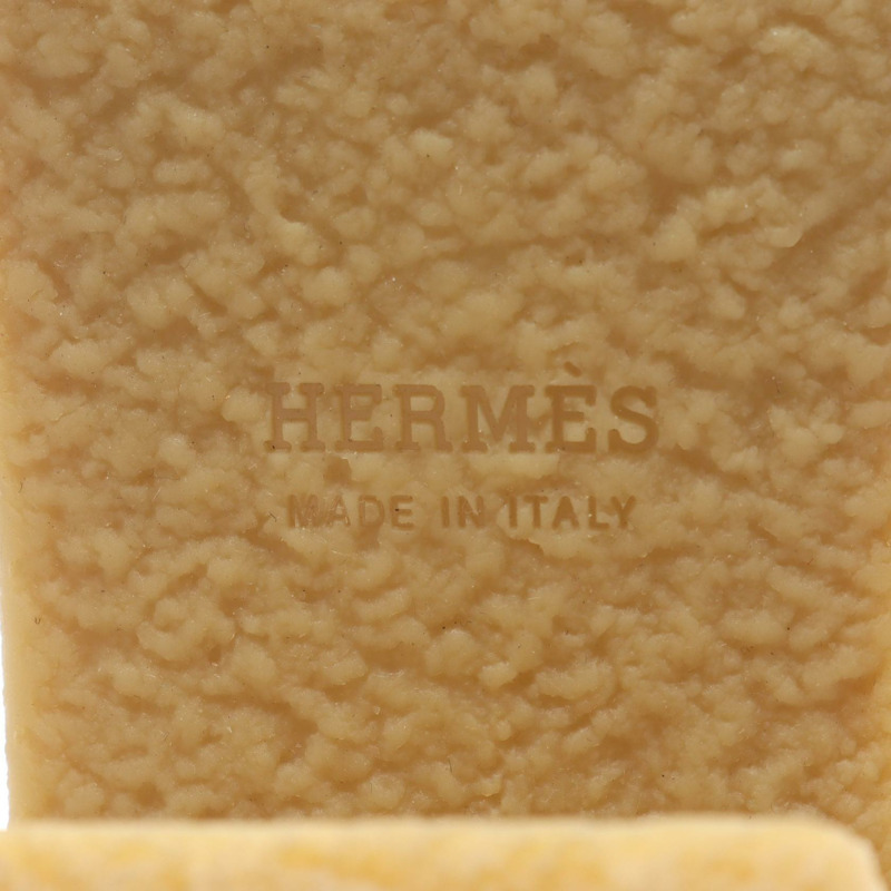 愛馬仕 Fjord 皮革 Exlibris 靴子，米色麂皮，二手女款 #35-5