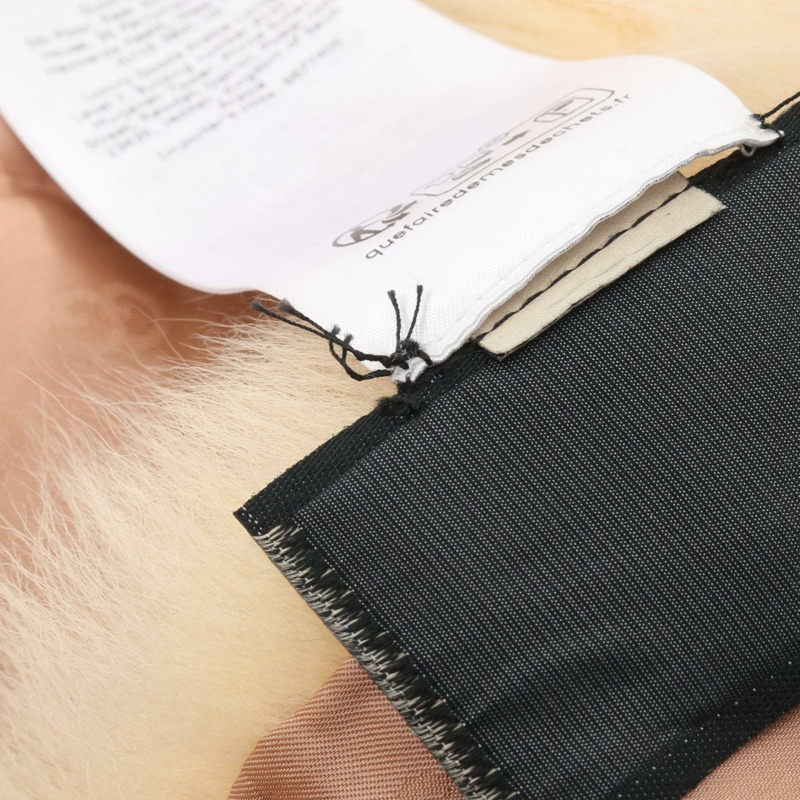 GUCCI GG標誌毛絨圍巾，米色粉紅色，二手女款-4