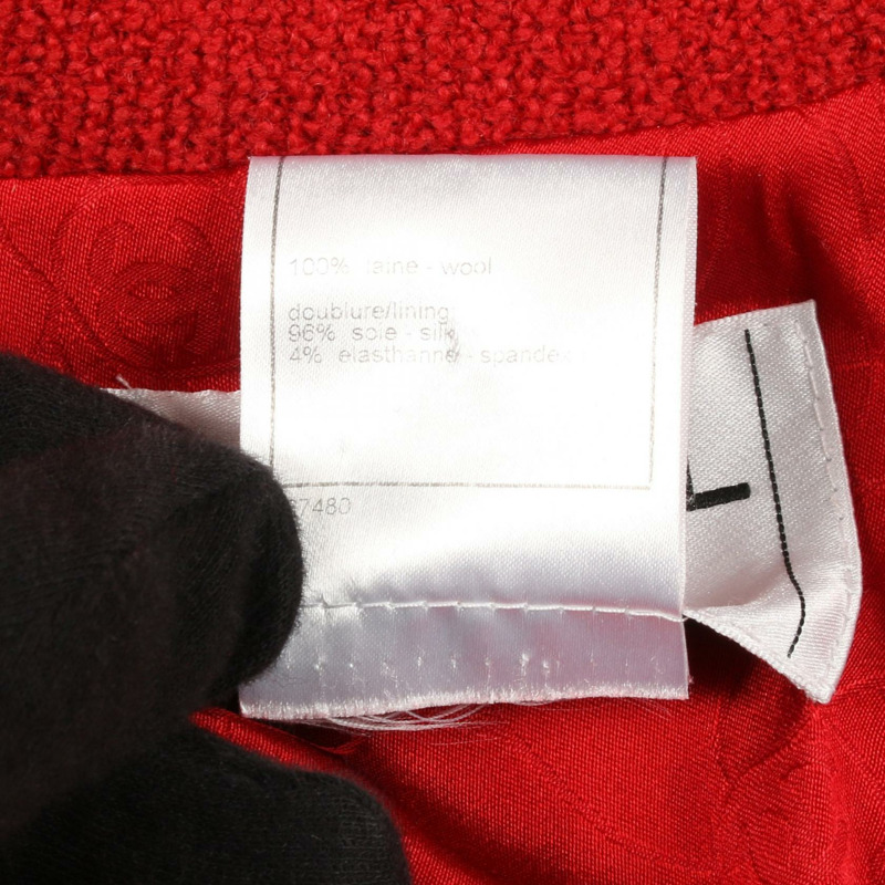 香奈兒短版羊毛大衣外套 P29302V15218 紅色 二手 女款 40碼-3