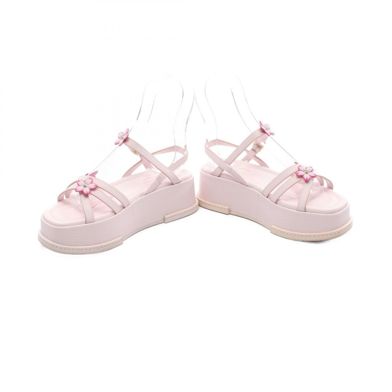 路易威登 LV × TM MAYA 涼鞋,粉紅真皮,二手女款,#35.5-2