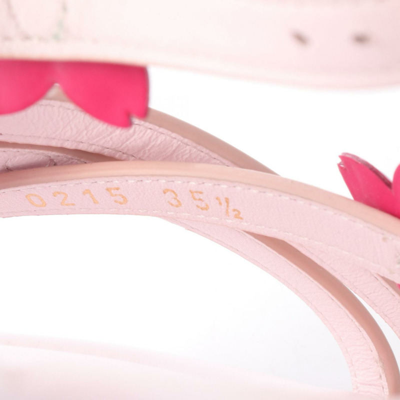 路易威登 LV × TM MAYA 涼鞋,粉紅真皮,二手女款,#35.5-5