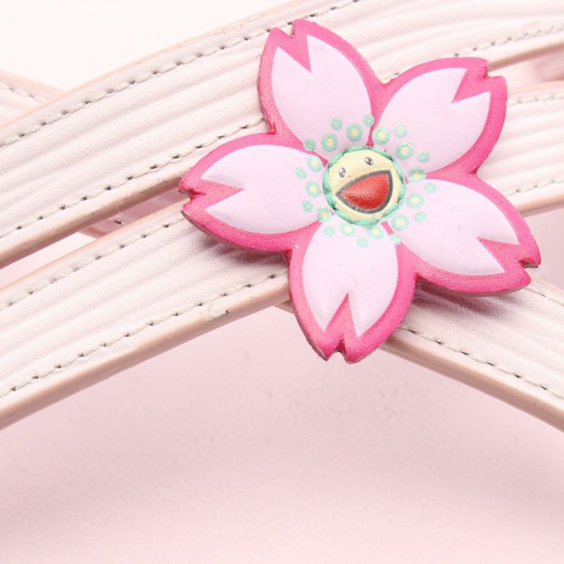 路易威登 LV × TM MAYA 涼鞋,粉紅真皮,二手女款,#35.5-8