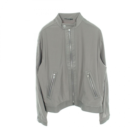 愛馬仕 Serie 紐扣短夾克 其他夾克 尼龍皮革 灰色 二手 男士