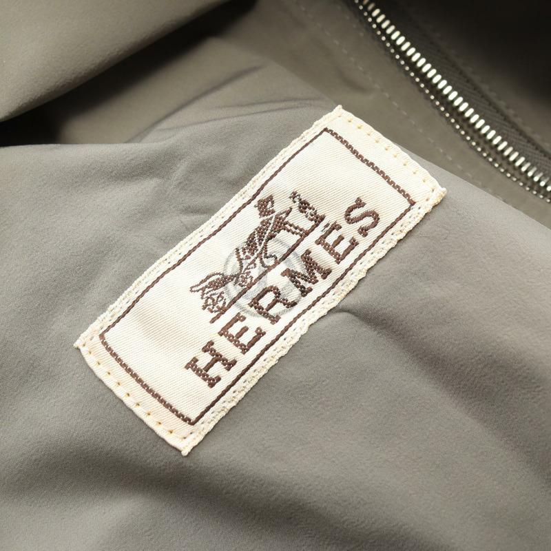 愛馬仕 Serie 紐扣短夾克 其他夾克 尼龍皮革 灰色 二手 男士-2