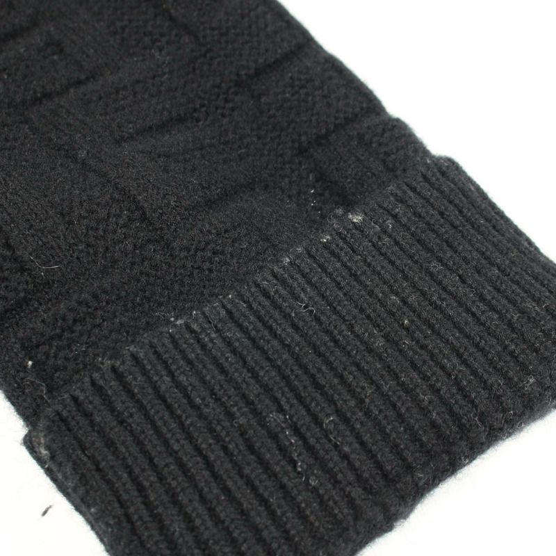 愛馬仕 H 字紋針織開襟毛衣 DC2H2705DA 羊毛黑色二手女款 #36-5