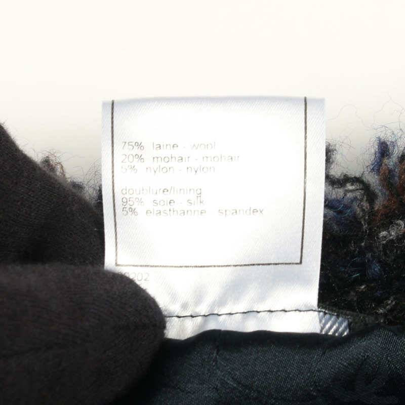 香奈兒 (CHANEL) 斜紋軟呢無色外套 P19972V11631 羊毛 Moheya 海軍藍 二手 女款-4