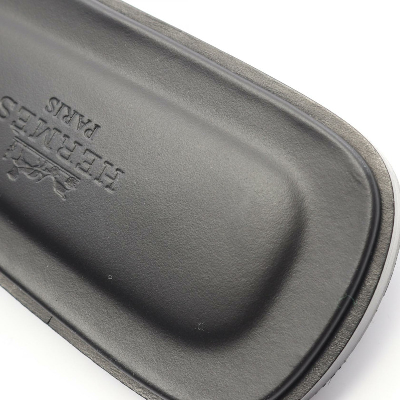 愛馬仕 Oran 黑色真皮涼鞋,尺寸 37.5,二手女款-6