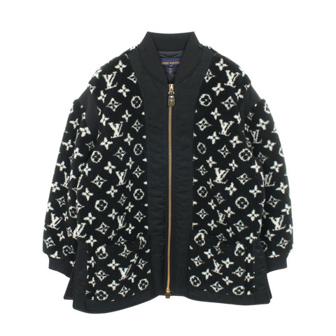 路易威登 Monogram Teddy Blouson RW241WW GP1 FQJA12 羊毛黑 #40 二手女款
