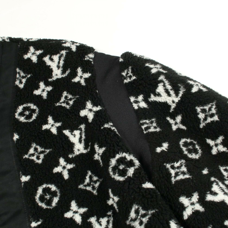 路易威登 Monogram Teddy Blouson RW241WW GP1 FQJA12 羊毛黑 #40 二手女款-5