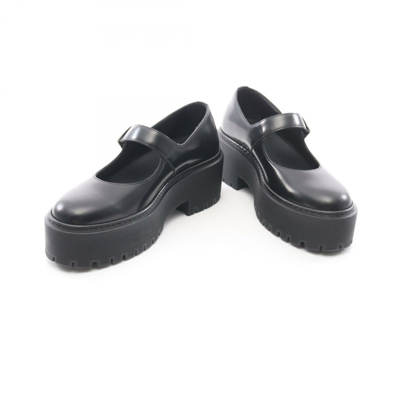 愛馬仕黑色真皮女款皮鞋(二手)-2