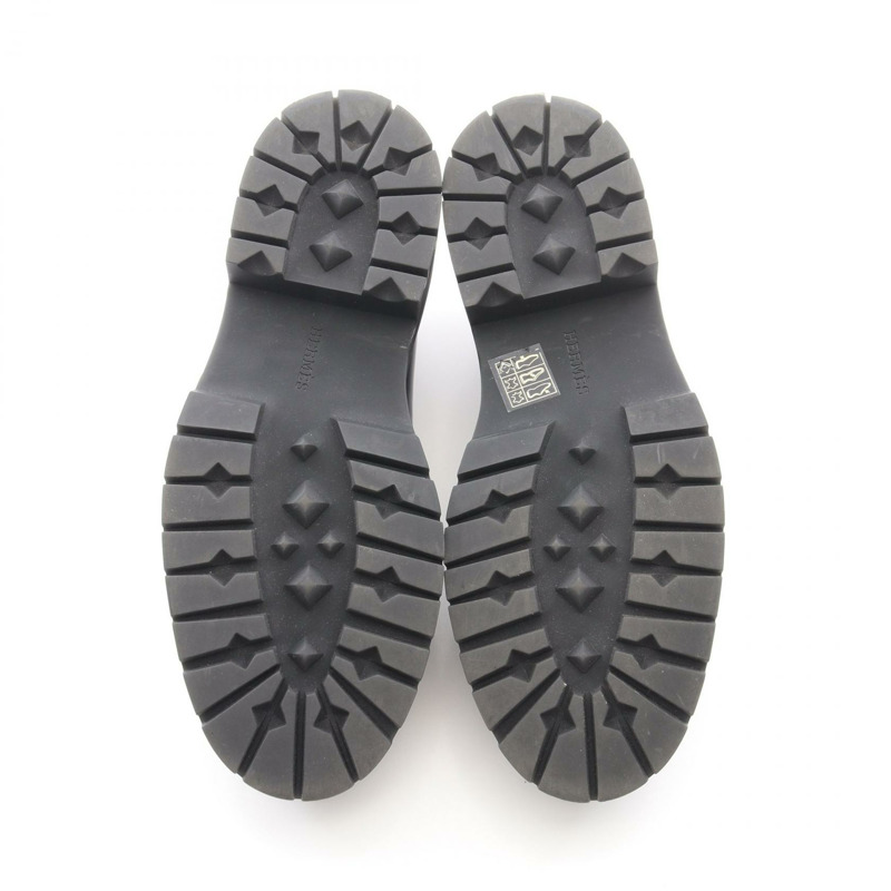 愛馬仕黑色真皮女款皮鞋(二手)-3