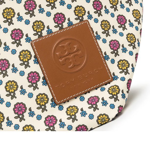 【TORY BURCH】花朵印花尼龍托特包-紅黃小花-2