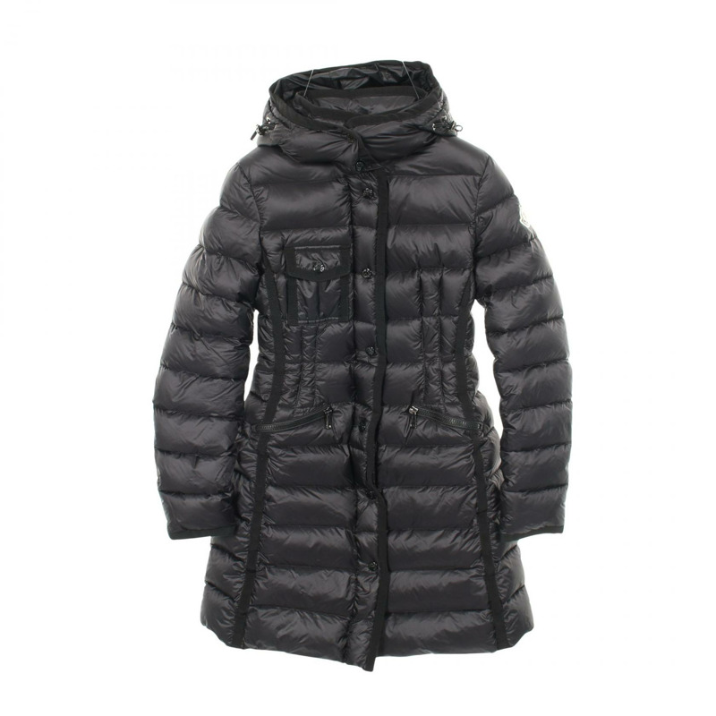 MONCLER HERMINE 羽絨外套 #00 連帽外套 尼龍 黑色 二手 女款-0