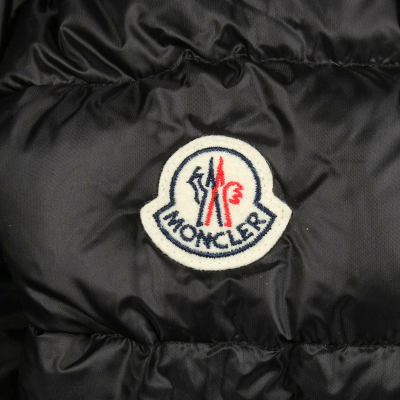 MONCLER HERMINE 羽絨外套 #00 連帽外套 尼龍 黑色 二手 女款-4