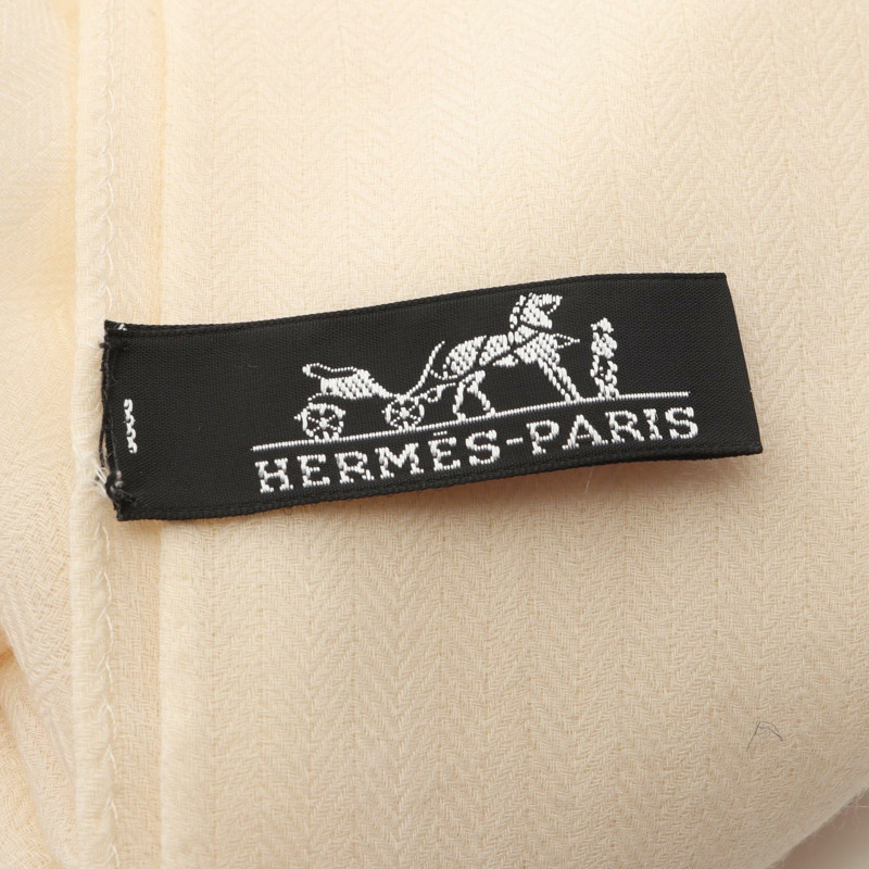 愛馬仕 (HERMES) 披肩圍巾,羊毛羊絨材質,米色,二手,女士款-2