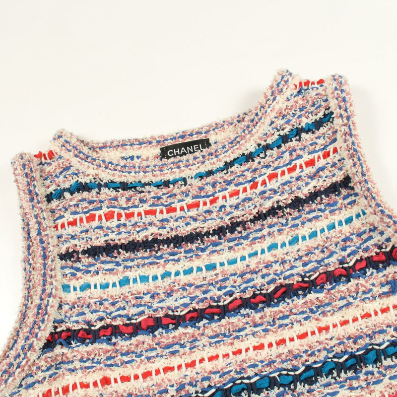 香奈兒 Gripoa 連結連身裙 尼龍棉混紡 粉紅色 藍色 多色 #40 二手女裝-4