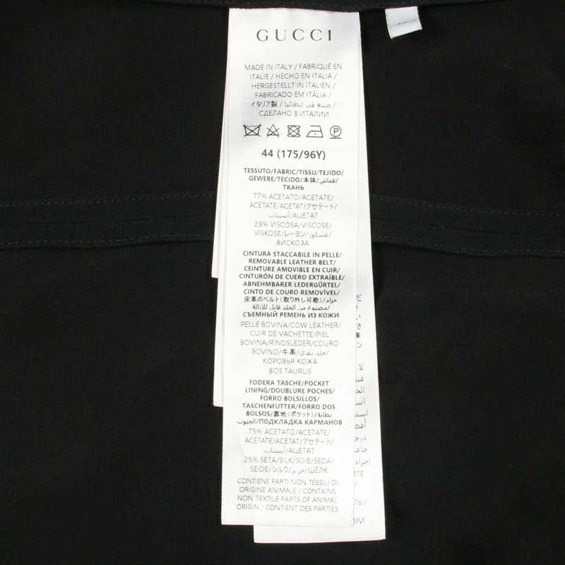 GUCCI 連身裙，半袖，醋酸纖維，海軍藍，二手女款-3