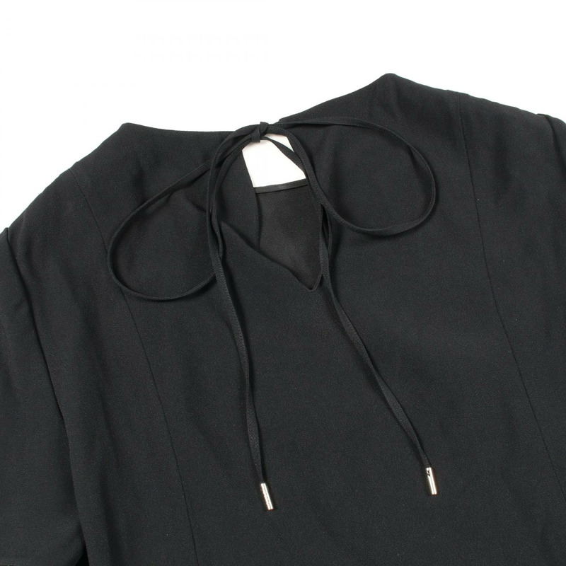 GUCCI 連身裙，半袖，醋酸纖維，海軍藍，二手女款-8