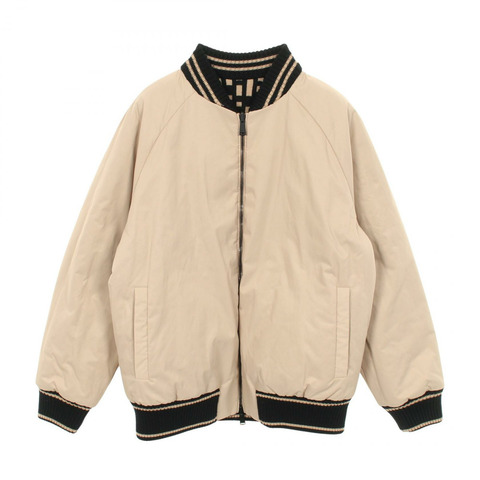 FENDI FF 標誌 其他外套 尼龍棉 米色 黑色 二手 男款