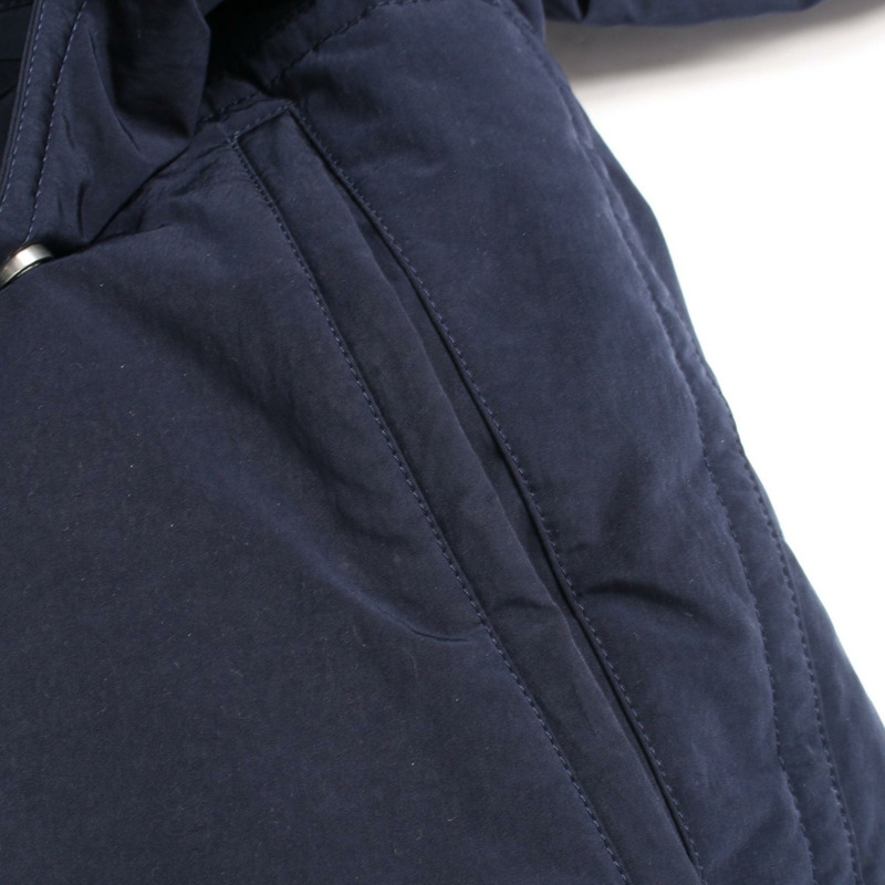 愛馬仕 Sellier 紐帶羽絨外套 #50 連帽衫 尼龍聚酯纖維 海軍藍 二手 女款-8