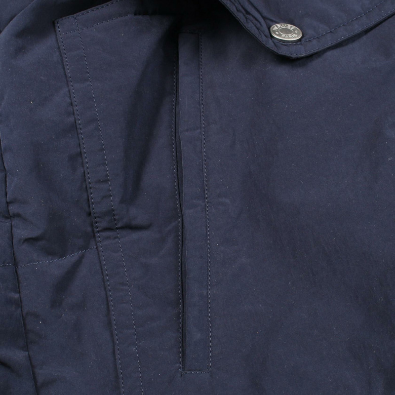 愛馬仕 Sellier 紐帶羽絨外套 #50 連帽衫 尼龍聚酯纖維 海軍藍 二手 女款-11