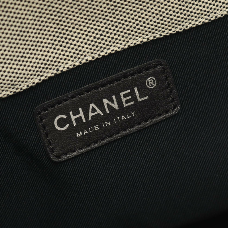 香奈兒山茶花5號巧克力棒手提包,帆布漆皮灰色,配金屬扣,二手-3