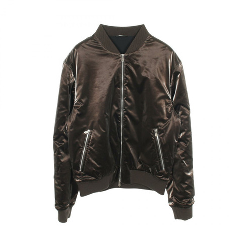 愛馬仕男士48號拉鍊短夾克，聚酯纖維/聚氨酯材質，棕色，二手