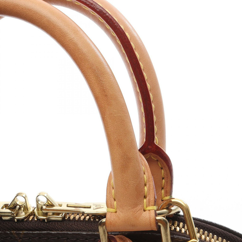 路易威登 Alma BB 單肩手提包 M53152 Monogram 帆布皮革棕色二手-5