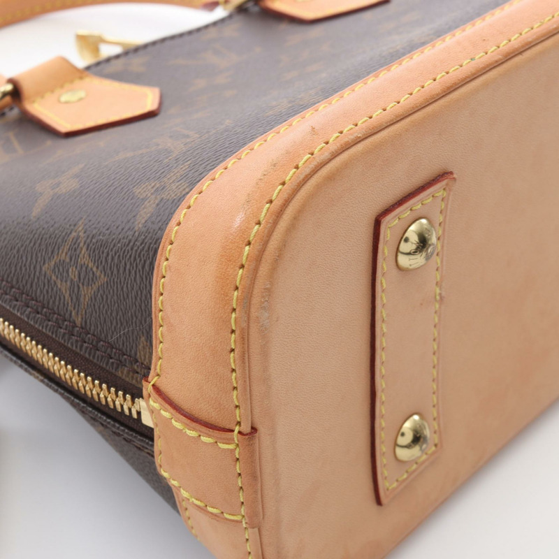 路易威登 Alma BB 單肩手提包 M53152 Monogram 帆布皮革棕色二手-8